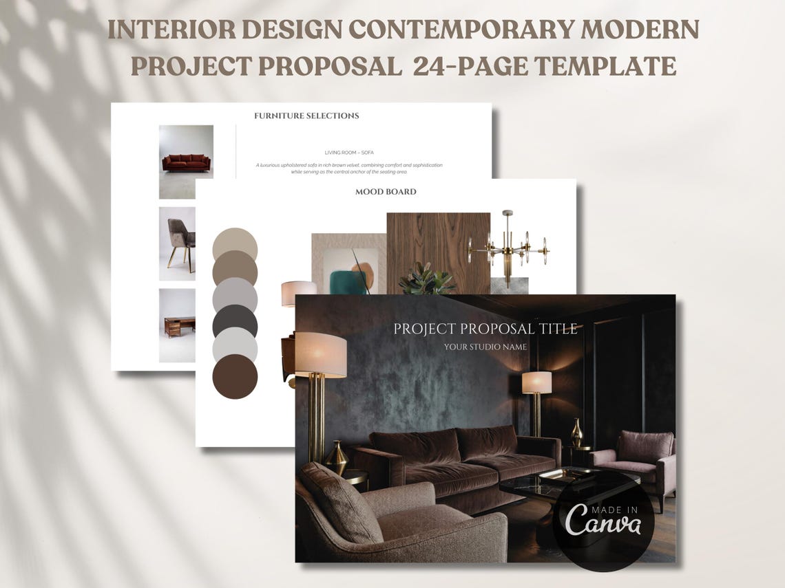 Interior Design Project Proposal, Client Presentation, Mood Board ...