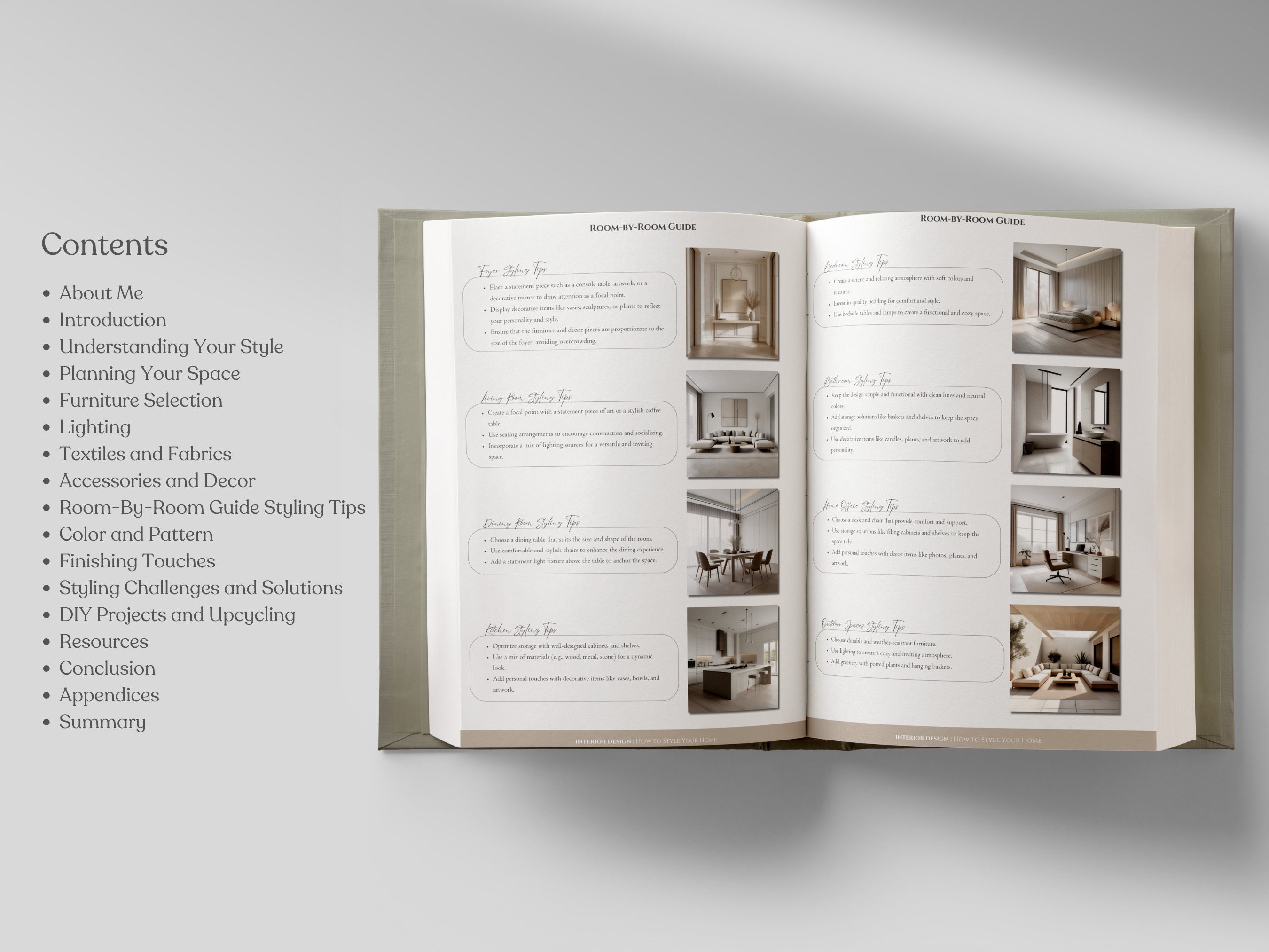 Interior Design Ebook Template How to Style Your Home Guide Home Design ...