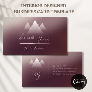 Interior Designer Business Card Template, Chic Business Card, Interior Design Custom Business Card