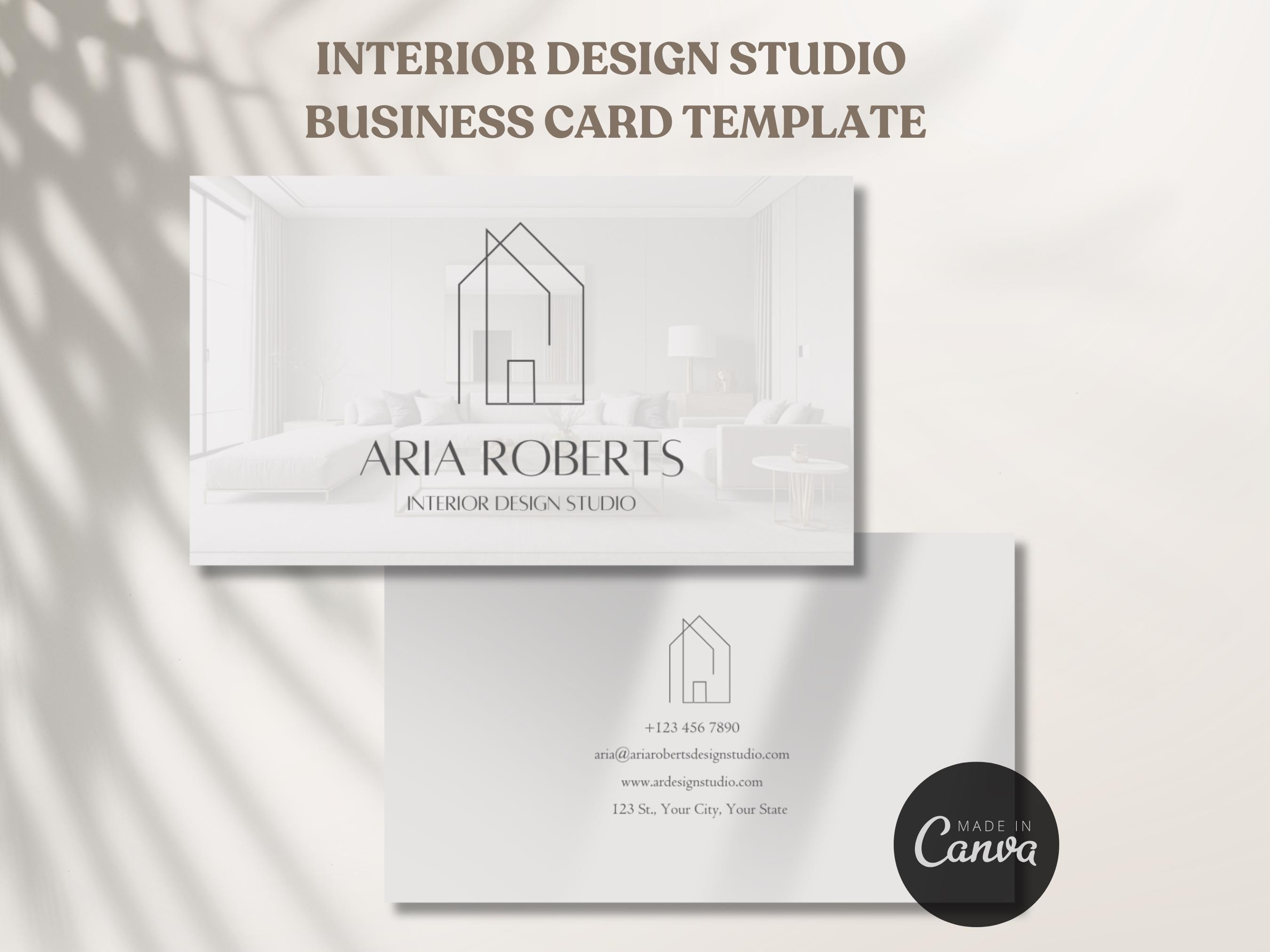 Interior Design Visiting Card Ideas
