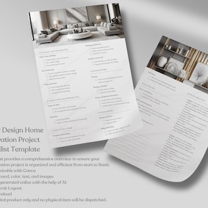 Picture of Interior Design Home Renovation Checklist Template Home Project ...