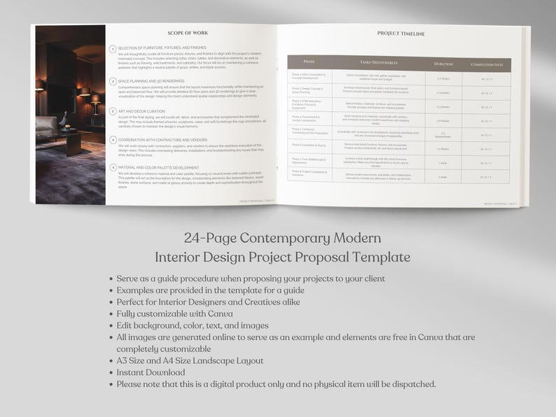 Interior Design Project Proposal, Client Presentation, Mood Board ...