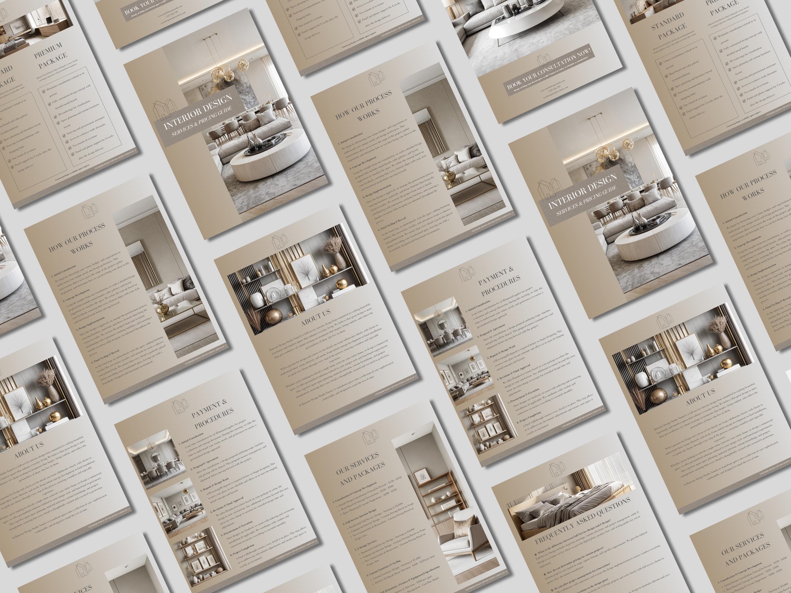 Interior Design Services and Pricing Guide, Client Proposal ...