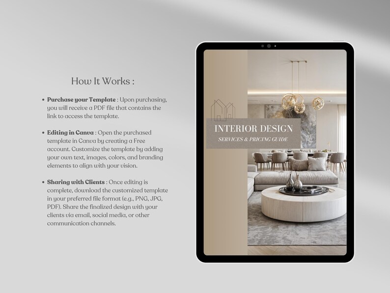 Interior Design Services and Pricing Guide, Client Proposal ...