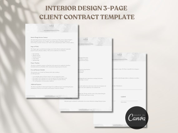 Contrato De Diseño De Interiores Modelo Contrato Interiorismo | PDF