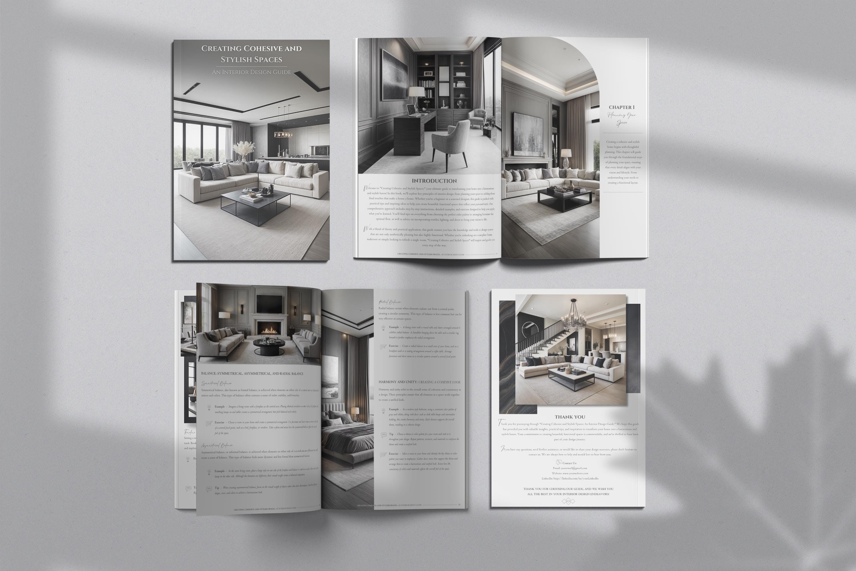 Modern Interior Design Ebook Template Creating Cohesive and Stylish ...