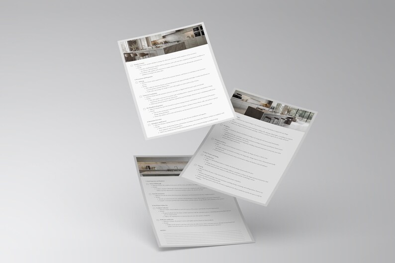 Interior Designer Checklist Kitchen Renovation Project Template ...