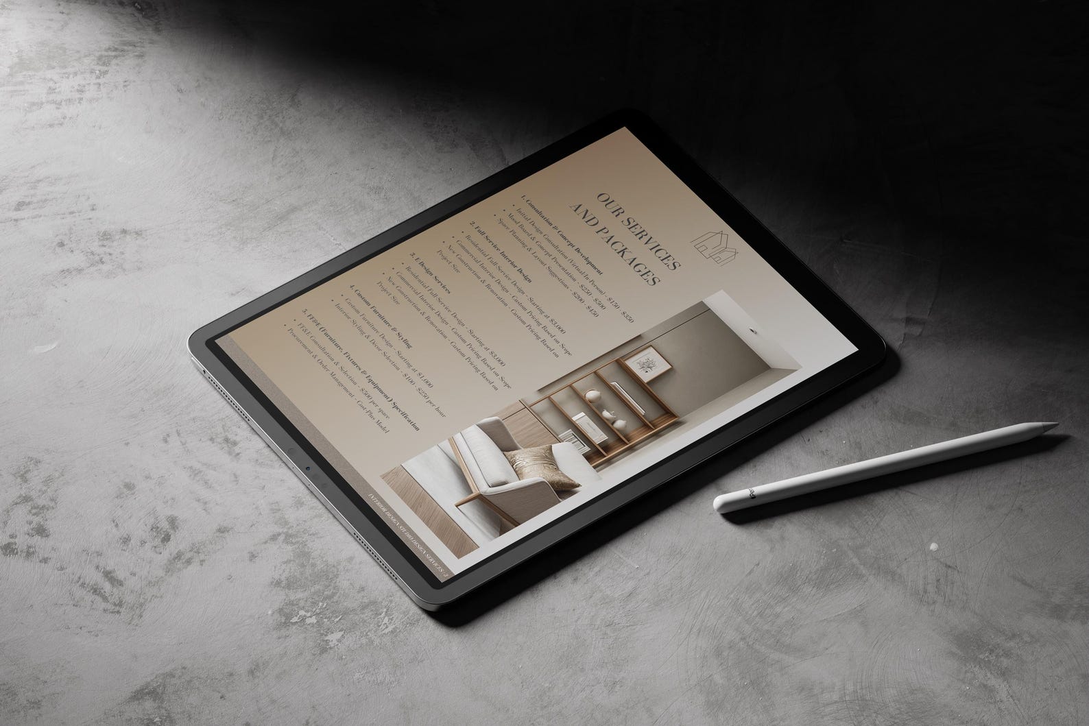 Interior Design Services and Pricing Guide, Client Proposal ...