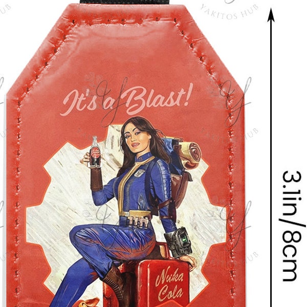 Red Fallout Keychain for the Vault-tec. Fallout fans keepsake. Choose your design.