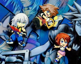 Kingdom Hearts Enamel Pin Set: Sora, Riku