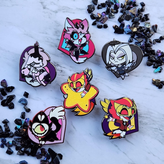 HAZBIN HOTEL チビネオンアラスター&チビアラスター ピンバッジ HAZBIN