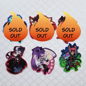 Hellbound Hearts Frosted Stickers - Chaggie, RadioStatic, Stolitz