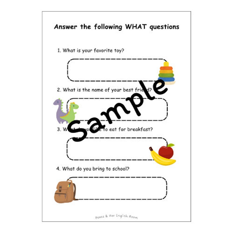 WH Questions and Answers, Who What Where When Why, WH Comprehension ...