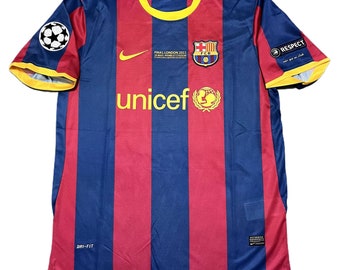 10-11 Barcelona Home Classic Vintage Trikot Unterschriftenzertifikat, Jersey + COA Retro