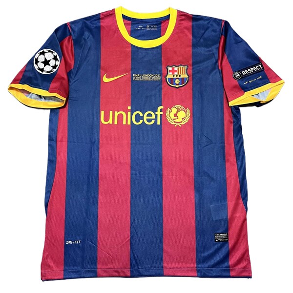 10-11 Barcelona Home Classic Certificado de firma de camiseta vintage, Camiseta + COA Retro