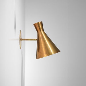 Raw Brass Bedroom Sconce Lighting Fixture, Modern Gold Metal Brass Wall Sconce Lamp, Handcrafted Polished Brass Bedside Wall Light