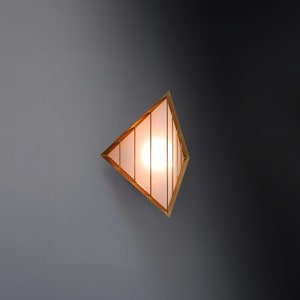 Diamond Shape Brass Outdoor Sconce Lighting, Entrance Outdoor Wall Sconce, Modern Outdoor Wall Light, Handmade Small Exterior Wall Lamp
