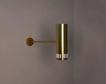 Scandinavian Bedroom Sconce Lighting Fixture, Mid Century Bedroom Brass Wall Sconce, Bedside Brass Wall Light, Indoor Brass Wall Lamp Shade