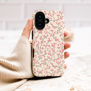 桜の花柄スマホケース、日本の春の花、桜、iPhone、Samsung Pixel用美しいピンクの可愛いケース、スマホケースギフトケース