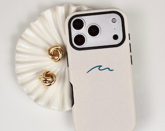 Minimalist Ocean Wave Phone Case: Beachy Chic iPhone, Samsung, Pixel Protective Cover, iPhone MagSafe Compatible