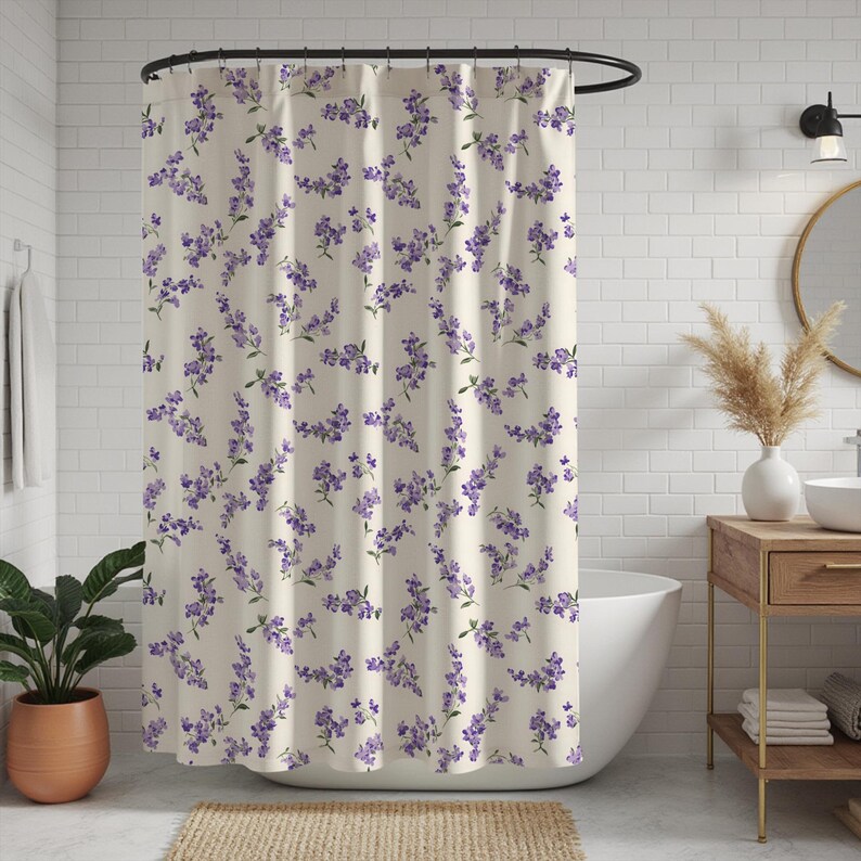Lavender Flower Shower Curtain