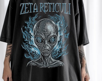 Alien Shirt, Zeta Reticuli Graphic Tee, Grey Alien T-Shirt, UFO Believer Apparel, Sci-Fi Horror Shirt, Paranormal Gift