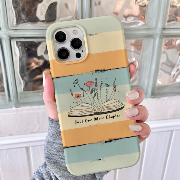 Personalize Bookish Book Lover Phone Case Retro Phone Case Bookworm Book Lover Tough Case Wild Flower Lover Hard Case Gift Ideas Phone Cover