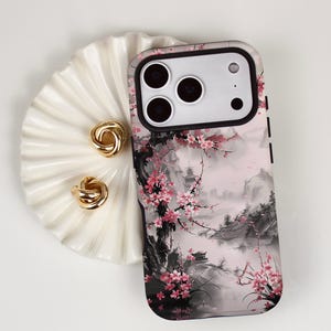 Étui pour téléphone Sakura avec fleurs de cerisier, fleurs printanières japonaises, housse de protection pour téléphone portable MagSafe