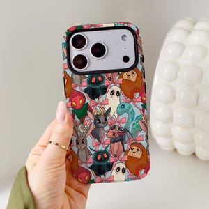 Cute Cryptid Phone Case, Mothman Halloween iPhone MagSafe Compatible, Samsung, and Pixel Cell Phone Cover