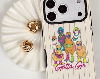 Funny Chicken Phone Case, Gotta Go Retro Bird iPhone MagSafe, Vintage Quirky Animal Phone Cover, Silly Chicken Lover Gift, Cute Farmhouse
