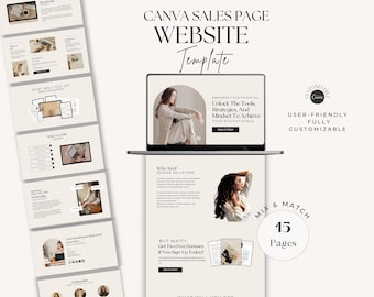 Coach & Creator Canva Landing Page Website Template | Personal Brand, Online Coach, Digital Business Website