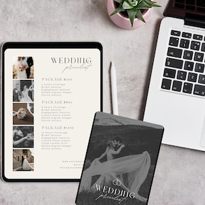 Wedding Photography Pricing List Template | Photographer Price Guide | Wedding Pricing List | Pricing Sheet | CANVA Template | Marketing