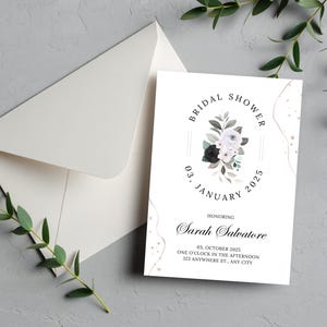 Bridal Shower Newspaper Template,  Bridal Shower Newspaper Invitation with Photo, Bridal Shower Timeline, Editable Wedding Template