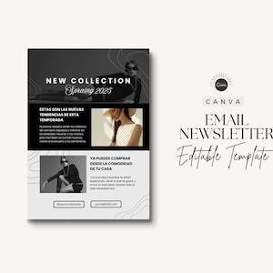 Email Newsletter Template, Brown Canva Template, Marketing Template, Sales Email Template, Canva Newsletter, Email Marketing, Email Design.