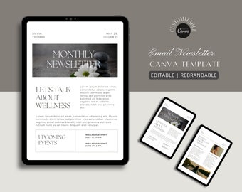 Email Newsletter Template, Canva Course Template, Marketing Template, Sales Email Template, Canva Newsletter, Email Marketing, Email Design.