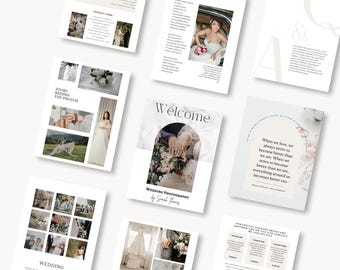 Photography Wedding Welcome Guide | Welcome Guide Template | Wedding Photography Welcome Book | Service Pricing Template | New Client Guide