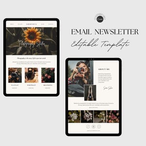 Email Newsletter Template, Brown Canva Template, Marketing Template, Sales Email Template, Canva Newsletter, Email Marketing, Email Design.