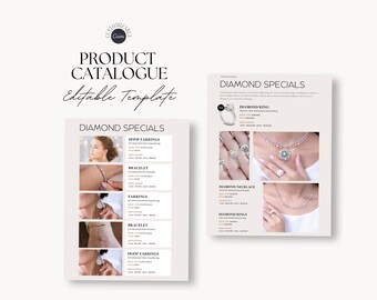 Line Sheet Canva Template, Product Catalogs, Product Sales Sheet, Canva Template, Editable Line Sheet, Product Catalogue Template A4