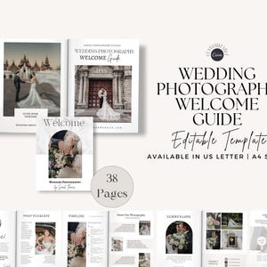 Photography Wedding Welcome Guide | Welcome Guide Template | Wedding Photography Welcome Book | Service Pricing Template | New Client Guide