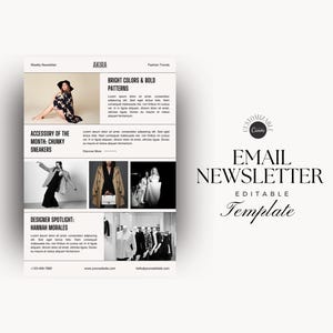Email Newsletter Template, Brown Canva Template, Marketing Template, Sales Email Template, Canva Newsletter, Email Marketing, Email Design.
