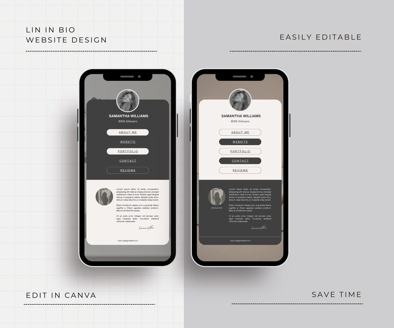 Canva Link in Bio Template: Modern Website Design (digital Download) - Etsy