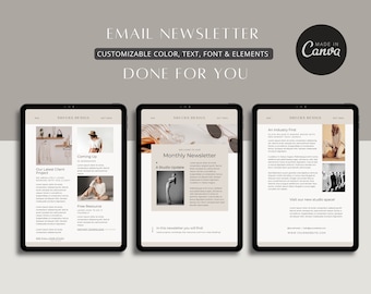 Email Newsletter Template, Canva Template, Marketing Template, Sales Email Template, Instant Download, Email Marketing, Email Design.