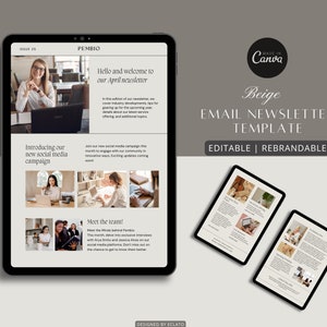 Email Newsletter Template, Canva Template, Marketing Template, Sales Email Template, Canva Newsletter, Email Marketing, Email Design.