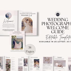 Photography Wedding Welcome Guide | Welcome Guide Template | Wedding Photography Welcome Book | Service Pricing Template | New Client Guide