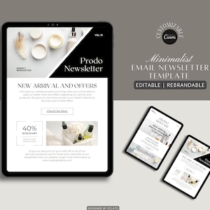 Email Newsletter Template, Canva Template, Marketing Template, Sales Email Template, Instant Download, Email Marketing, Email Design.