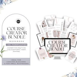Course Creator Template, Canva Bundle Template, Boho Template, Coaching Template, Online Course Template, Course Creator Workbook Template.