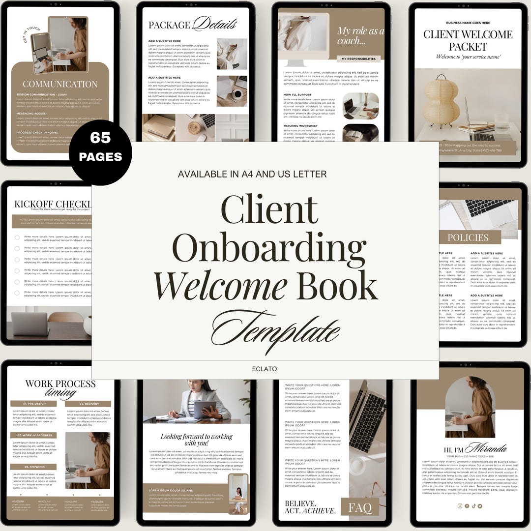 Client Onboarding Guide for Coaches & Creatives | 65-page Editable ...