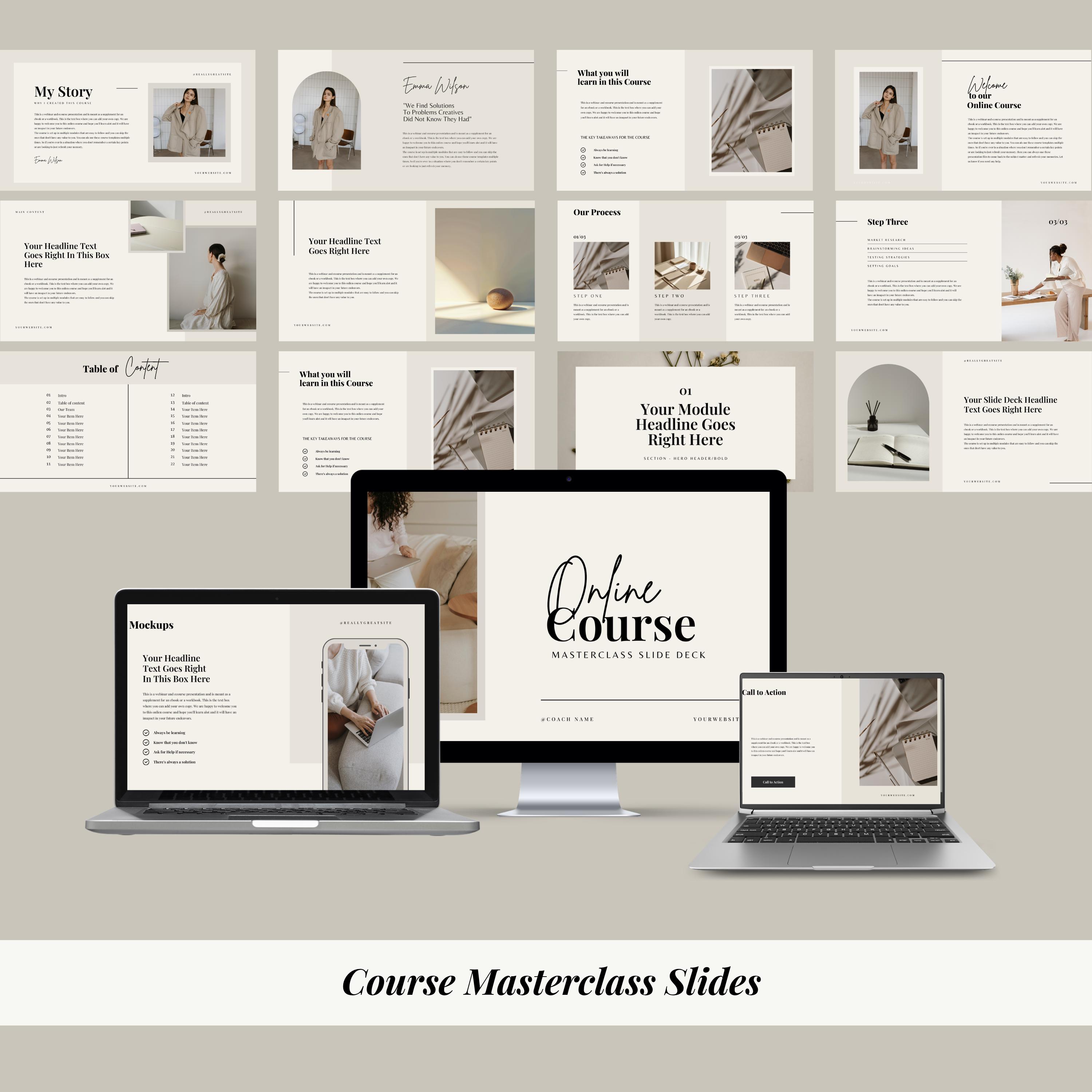 Canva Module Course Examples Course Creation Canva Bundle | 33 Masterclass Slides + 140 Page ...
