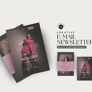Email Newsletter Template, Email Canva Template, Marketing Template, Sales Email Template, Canva Newsletter, Email Marketing, Email Design.