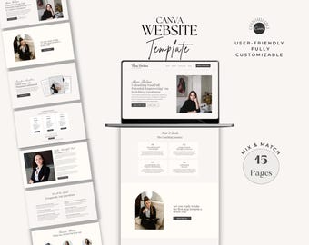 Canva Website Template for Coaches, Landing Page Template, Life Coach Template,  Coaching Program Service, Canva Website Template, Boho